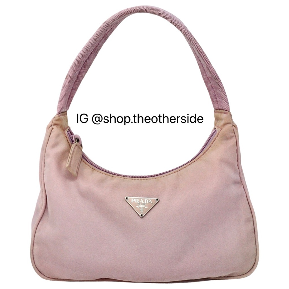 Prada Vintage Mini Tessuto Bag in Baby Pink